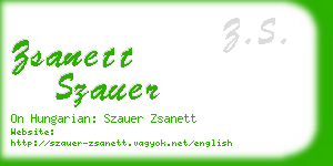 zsanett szauer business card